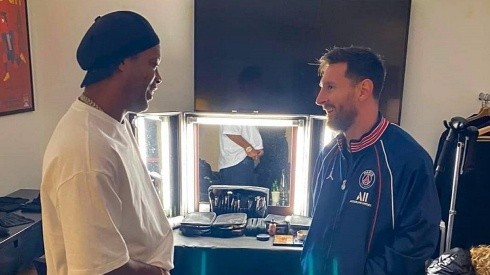 Ronaldinho visitó a Messi en las instalaciones de PSG