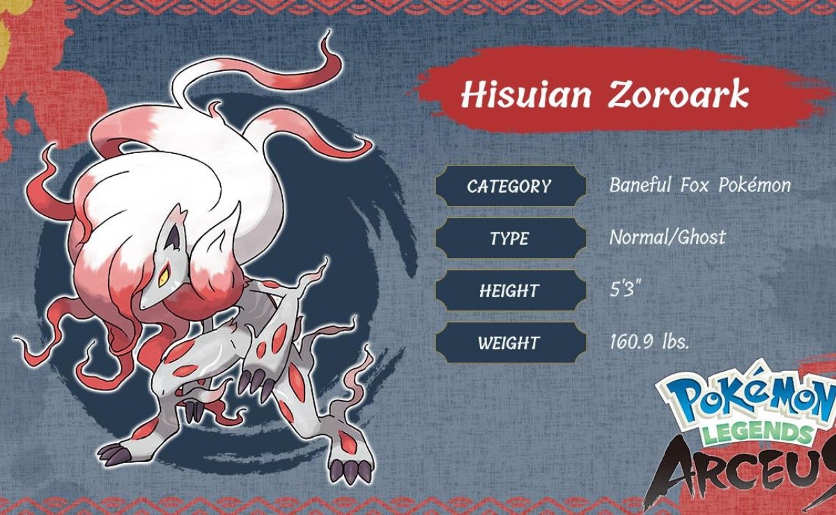 Pokémon Legends: Arceus  Mais detalhes para os Pokémon recém-descobertos  Hisuian Zorua e Hisuian Zoroark - NintendoBoy