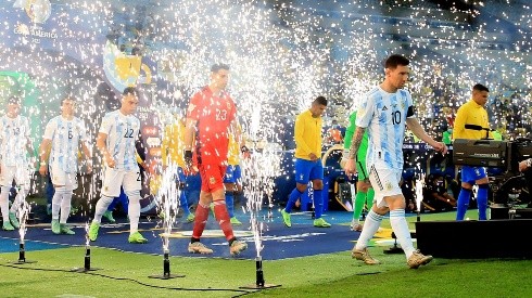 Argentina y Brasil en la final de la Copa América 2021.