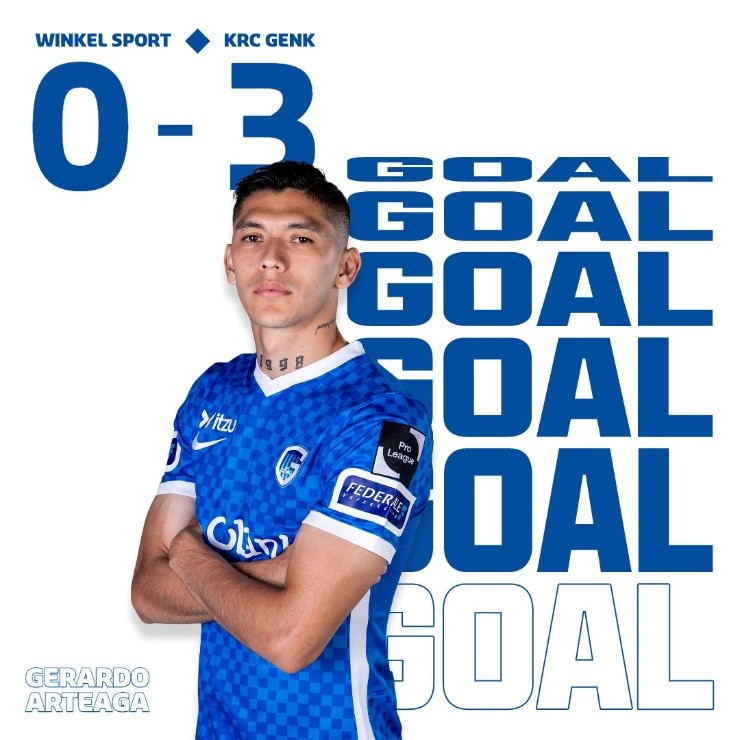 Doblete de Gerardo Arteaga en KRC Genk