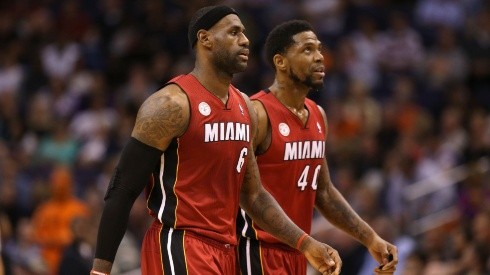 Udonis Haslem (right) was teammate with LeBron James during a successful era in the Miami Heat.