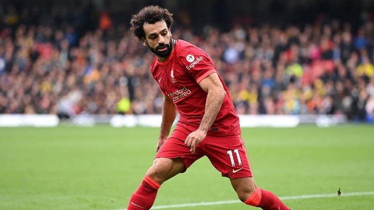 Salah en acción con Liverpool.