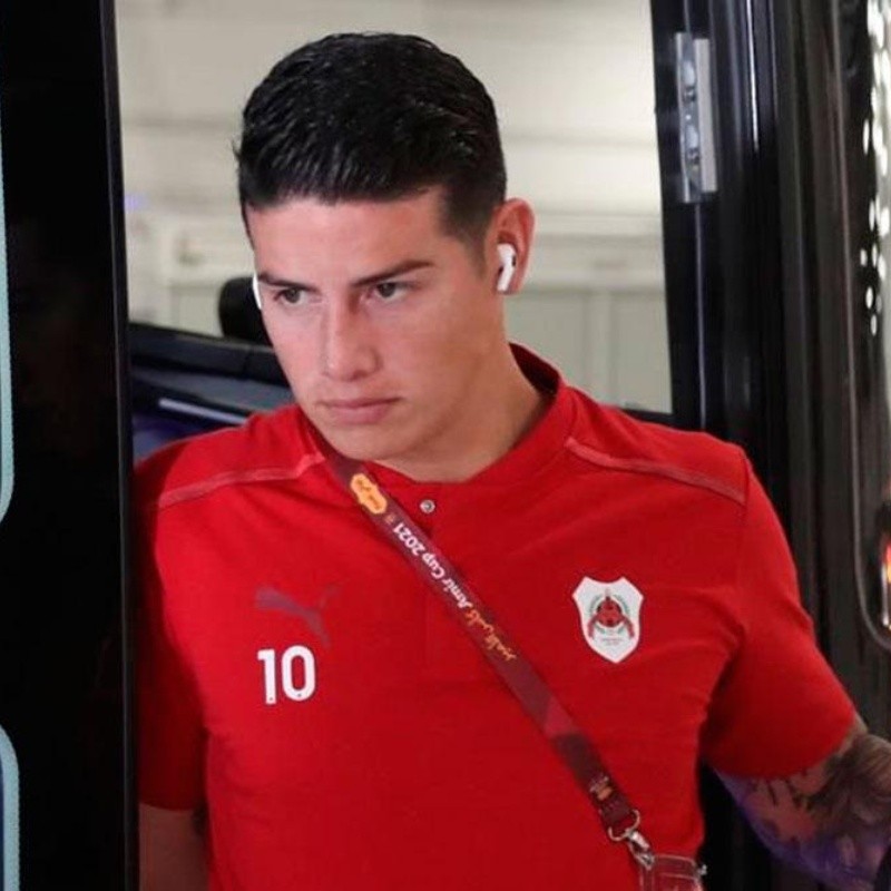 James Rodríguez, enfurecido: tras ser expulsado tuvo mala actitud con el árbitro