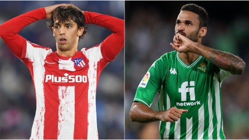 Joao Felix of Atletico Madrid (left) and Willian Jose of Real Betis (right)