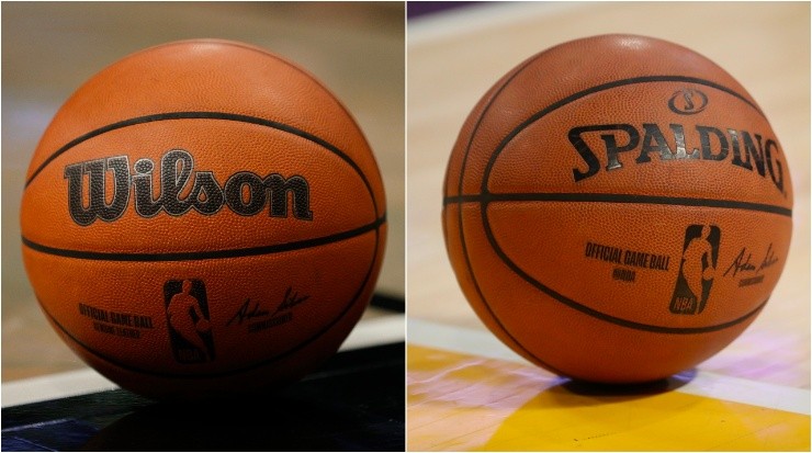 Comparación de las pelotas Wilson y Spalding en la NBA. (Getty Images)