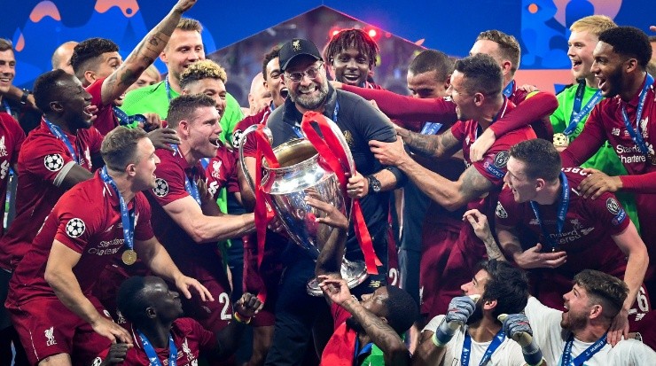 Liverpool with the 2019 UCL trophy. (Michael Regan/Getty Images)