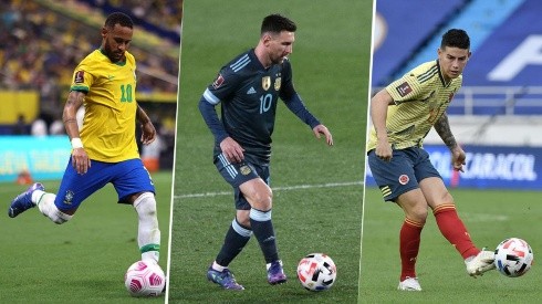 Neymar, Messi y James; figuras Conmebol.