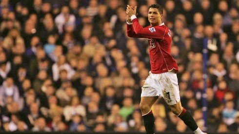 Ronaldo en acción en Old Trafford.