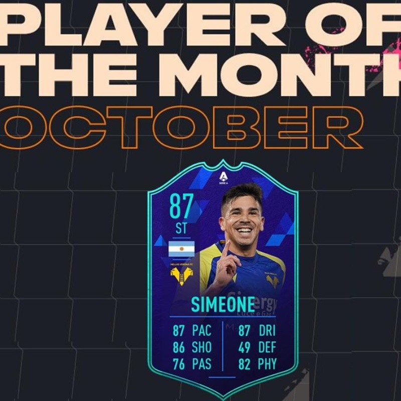 Gio Simeone recibe una carta especial en el Ultimate Team del FIFA 22