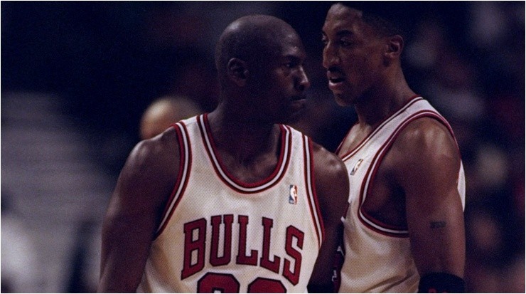 Michael Jordan y Scottie Pippen (Foto: Jonathan Daniel | Getty Images)