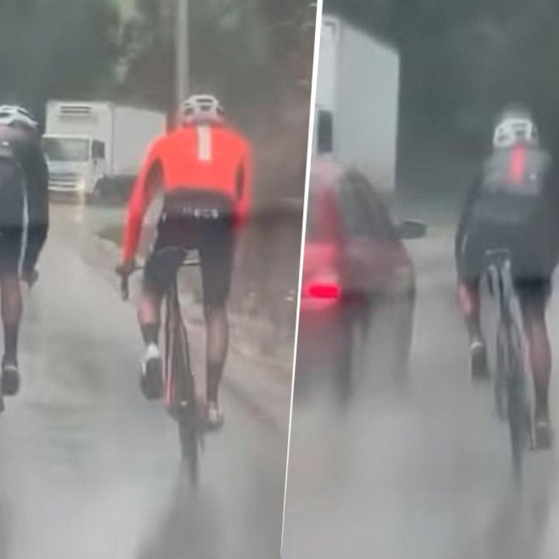 Video: a Egan Bernal casi lo atropellan mientras entrenaba en carretera