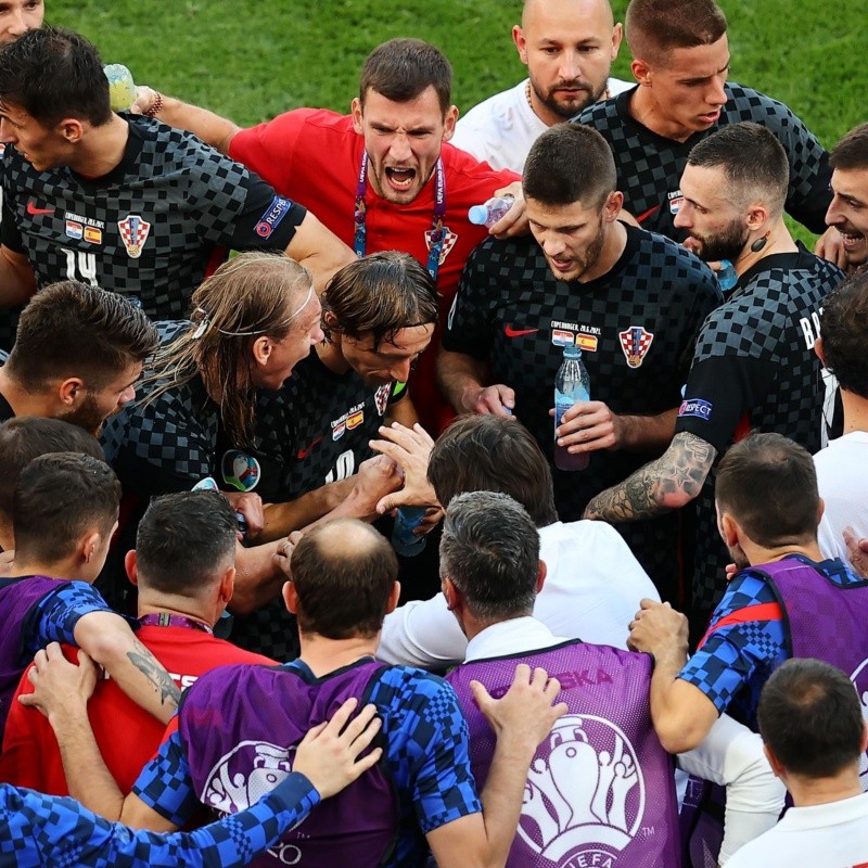 Así celebró Modric la clasificación de Croacia a Qatar 2022