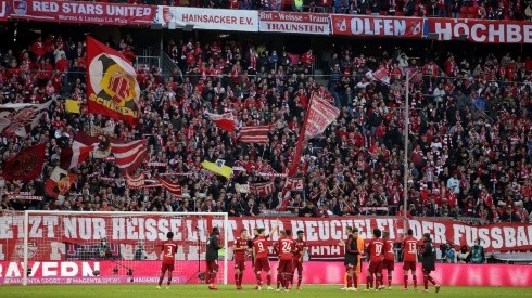 Fans del Bayern Munich en el Allianz Arena.