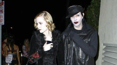Marilyn Manson e sua então namorada, Evan Rachel Wood