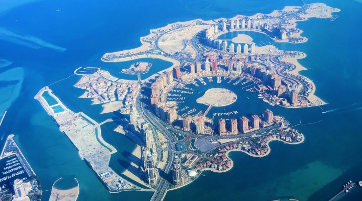 Así luce Qatar desde las alturas. 