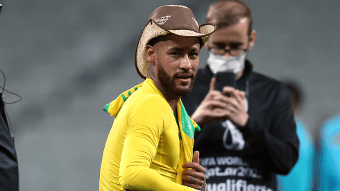 Neymar en festejo de clasificación a Qatar 2022.