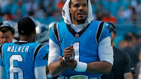Cam Newton at the game vs Miami Dolphins on November 28