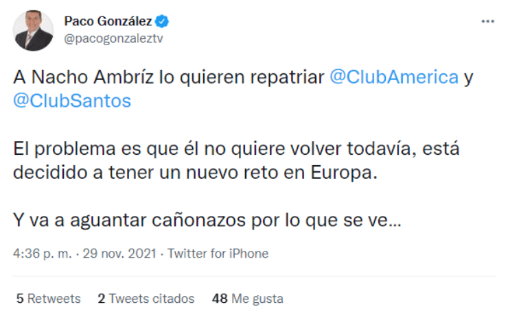 Nacho Ambriz entre América y Santos Laguna