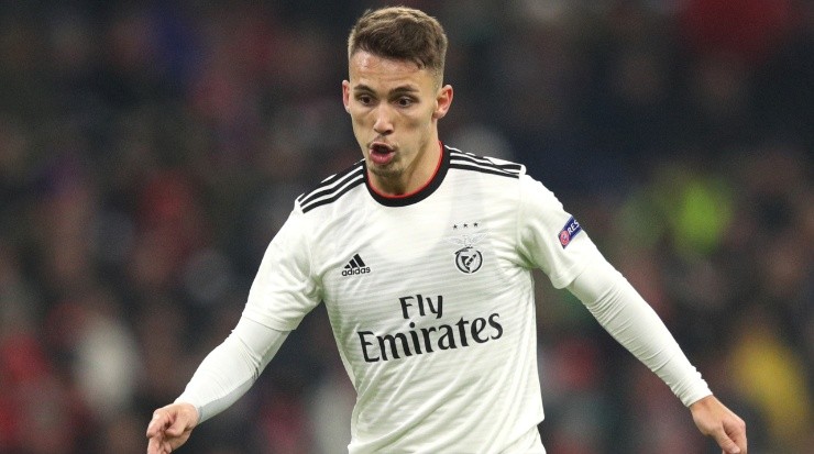Benfica left-back Alejandro Grimaldo is reportedly on the radar of his former club FC Barcelona. (Adam Pretty/Getty Images)