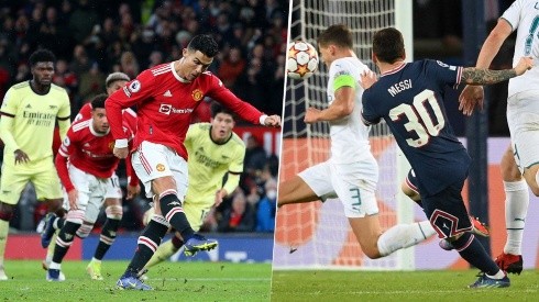 Ronaldo y Messi en sus recientes goles antes grandes ingleses.