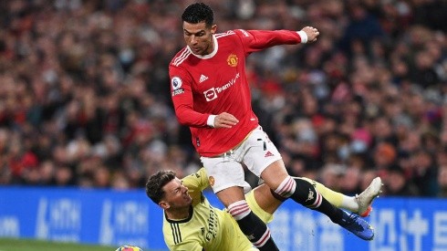 Cristiano Ronaldo en acción con Manchester United.