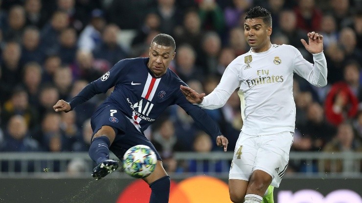 Mbappé y Casemiro en la Champions League, 2019.