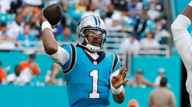 Cam Newton. (Cliff Hawkins/Getty Images)