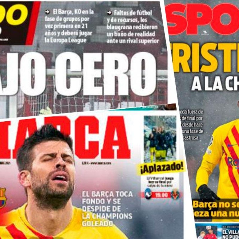 Crudos, pero realistas: las portadas de los medios españoles por eliminación de Barcelona