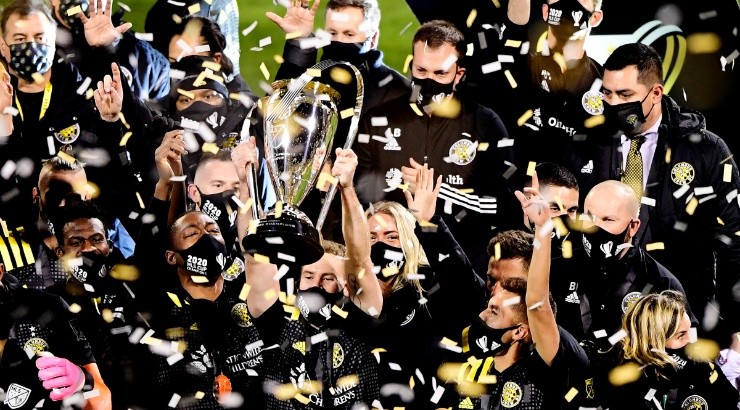 The 2020 MLS Cup champions Columbus Crew. (Emilee Chinn/Getty Images)