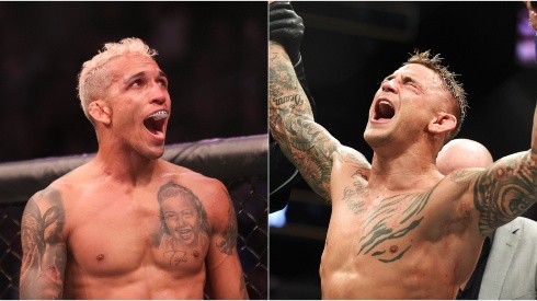 Charles Oliveira (right) and Dustin Poirier (left) will fight in the main fight of UFC 269