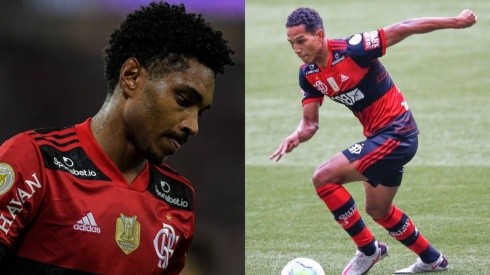 Foto Vitinho: Thiago Ribeiro/AGIF e Foto João Lucas: Marcello Zambrana/AGIF | Flamengo tem 15 jogadores com contrato se encerrando em 2022