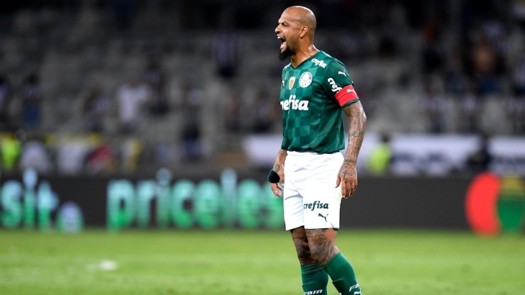 Felipe Melo como capitán de Palmeiras.