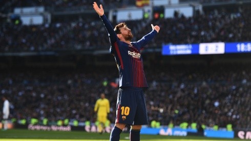 Lionel Messi en el Santiago Bernabéu.