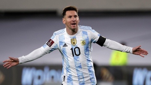 Lionel Messi con la camiseta de la Selección Argentina.