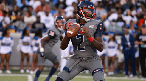 Quarterback Shedeur Sanders of Jackson State Tigers