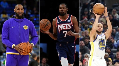 LeBron James, Kevin Durant y Stephen Curry