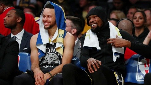 Stephen Curry con Kevin Durant en su época en Golden State Warriors