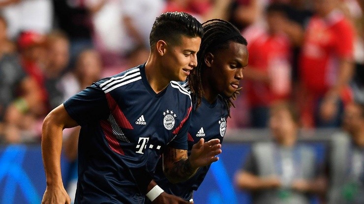 James Rodríguez y Renato Sanchez, en Bayern Múnich.