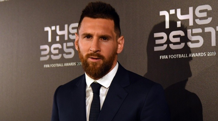 (Photo by Claudio Villa/Getty Images) - Messi no evento de melhor jogador da FIFA em 2019.