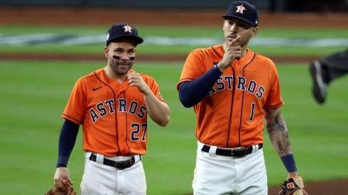 Carlos Correa con José Altuve en Houston Astros
