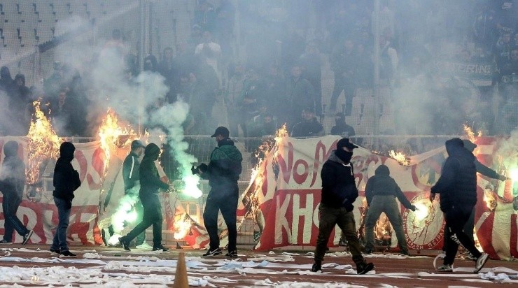 Olympiacos and Panathinaikos scenes (Independent UK)