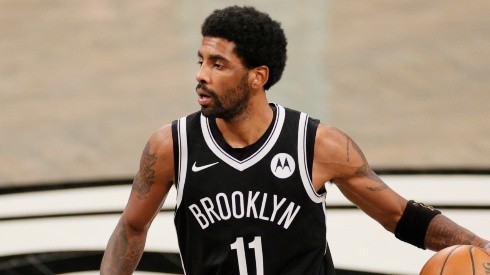 Kyrie Irving in action for the Nets.