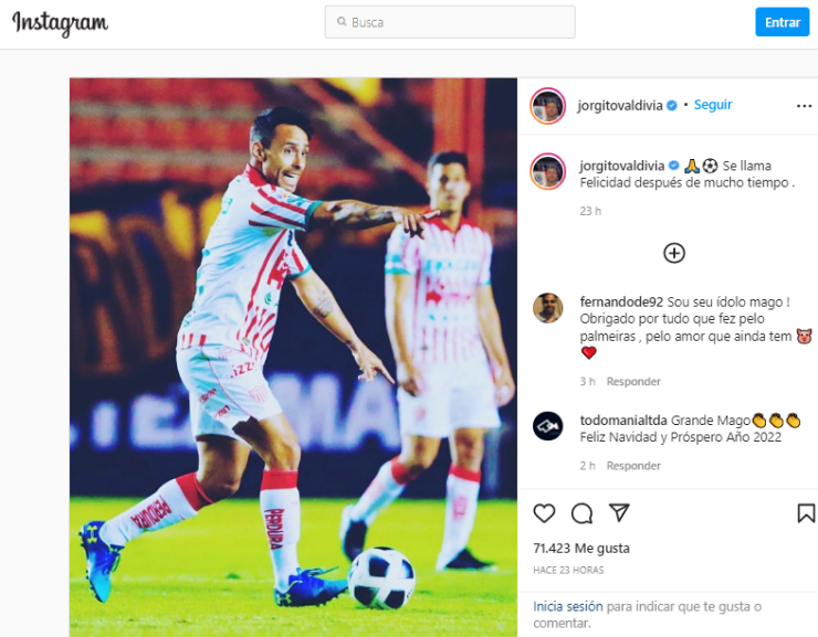 Jorge Valdivia Instagram