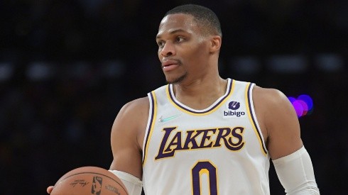 Russell Westbrook in action during the Lakers' loss to the Nets.