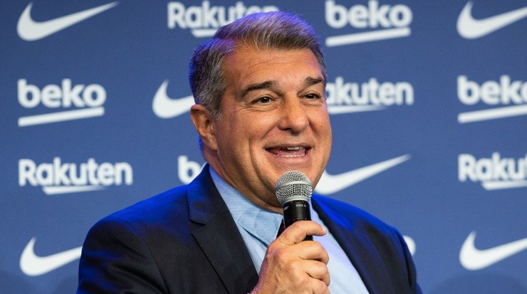 Barcelona president Joan Laporta. (Photo by Marc Graupera Aloma / AFP7 Getty Images)