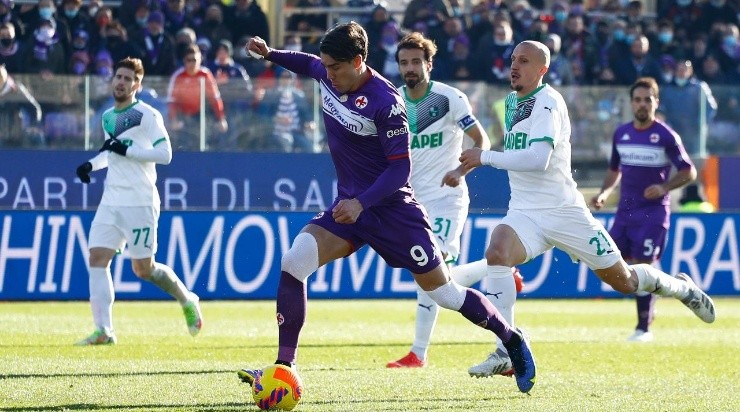 Dusan Vlahovic of ACF Fiorentina (Photo by Matteo Ciambelli/DeFodi Images via Getty Images)