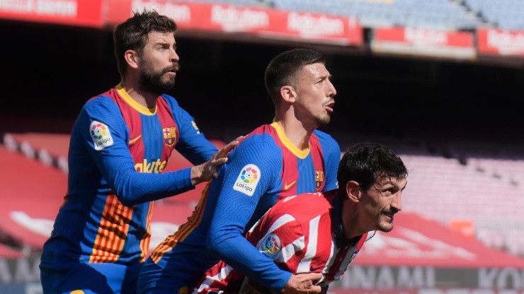 Piqué y Lenglet, dos de los actuales defensores de Barcelona.