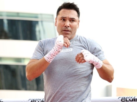 Boxing: Oscar de la Hoya and Ryan Garcia try to give Manny Pacquiao a low blow outside the ring