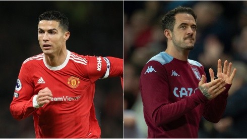 Cristiano Ronaldo of Manchester United (left) and Danny Ings of Aston Villa (right)