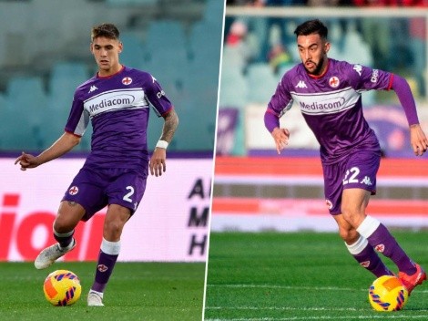 Los aficionados de Fiorentina llenaron de elogios a González y Martínez Quarta